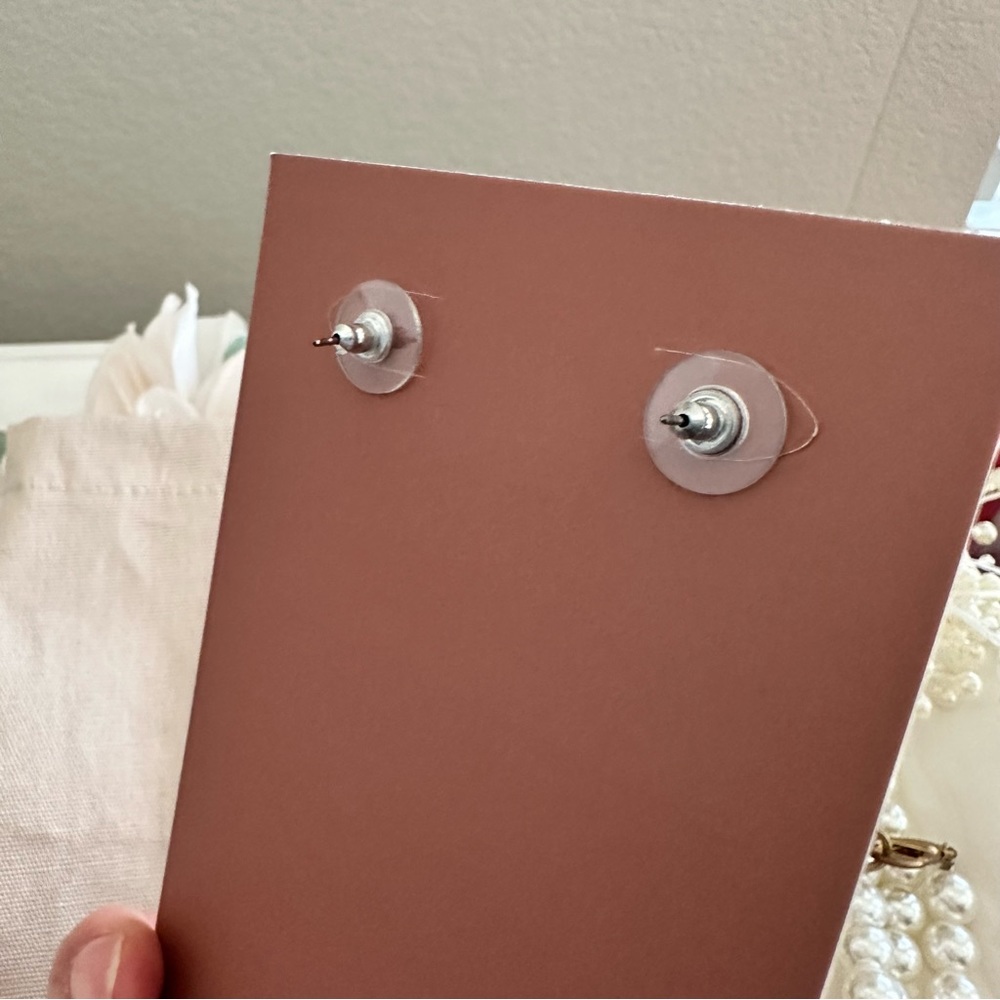 Mignonne Gavigan Mini Madeline Earrings Aqua Silver NWT - Picture 7 of 14